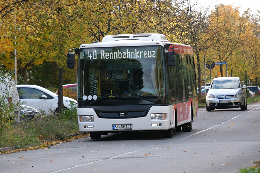 Bauarbeiten am Rennbahnkreuz: Buslinie 40 fährt an zwei aufeinanderfolgenden Wochenenden verkürzt