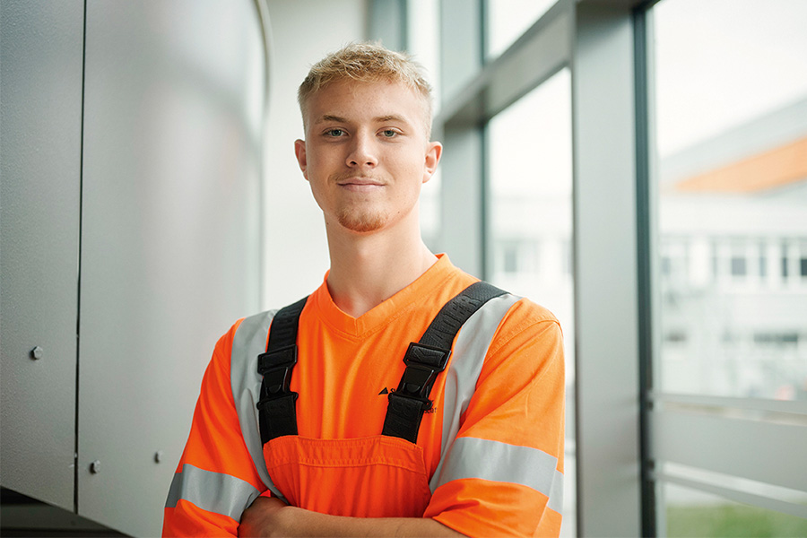 Eik Erich Steinhof, Auszubildender der Halleschen Wasser und Stadtwirtschaft GmbH